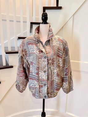 Vintage 100% Silk Bomber Jacket